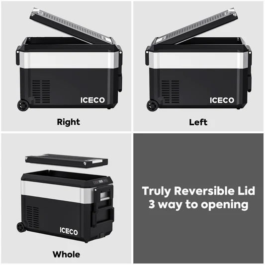 Dual Zone Wheeled Car Fridge With Cover-SILVER | ICECO 30L - Image 8