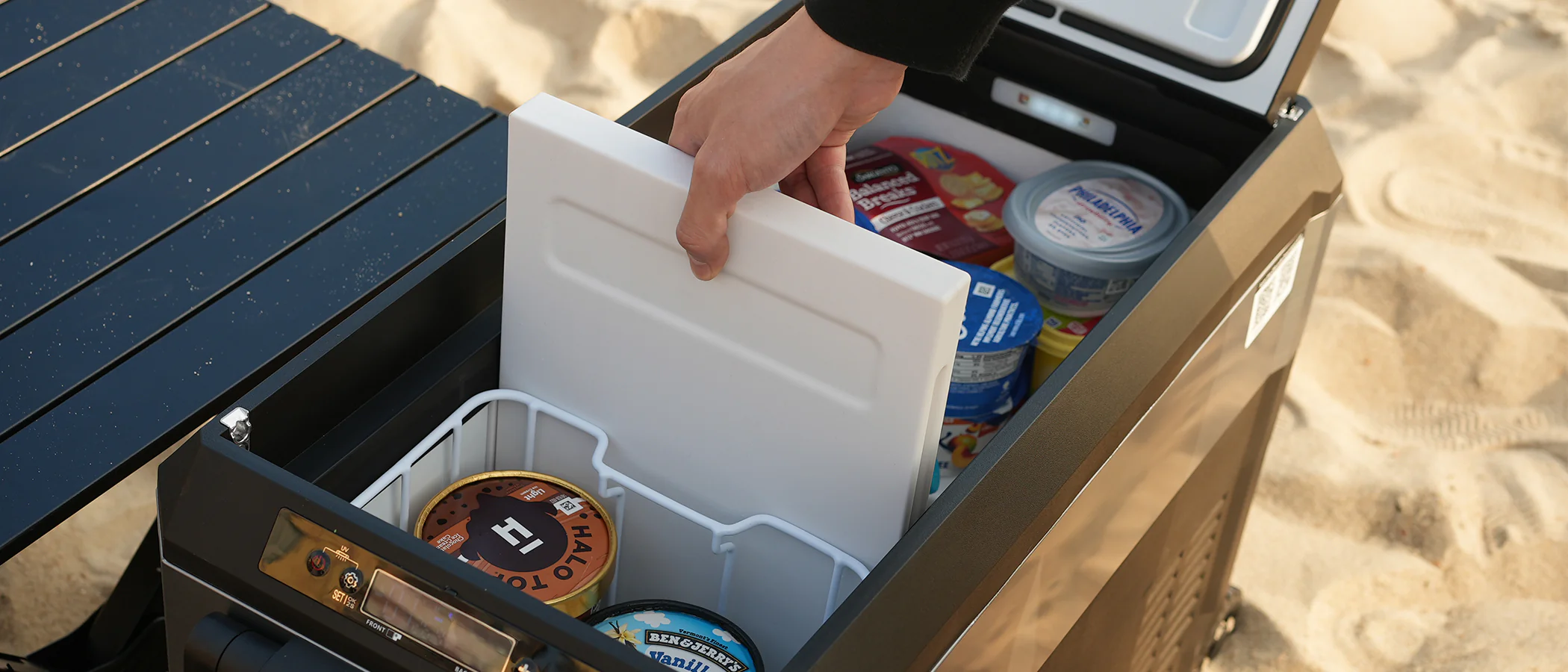 Dual Zone Wheeled Car Fridge With Cover-SILVER | ICECO 30L - Image 13