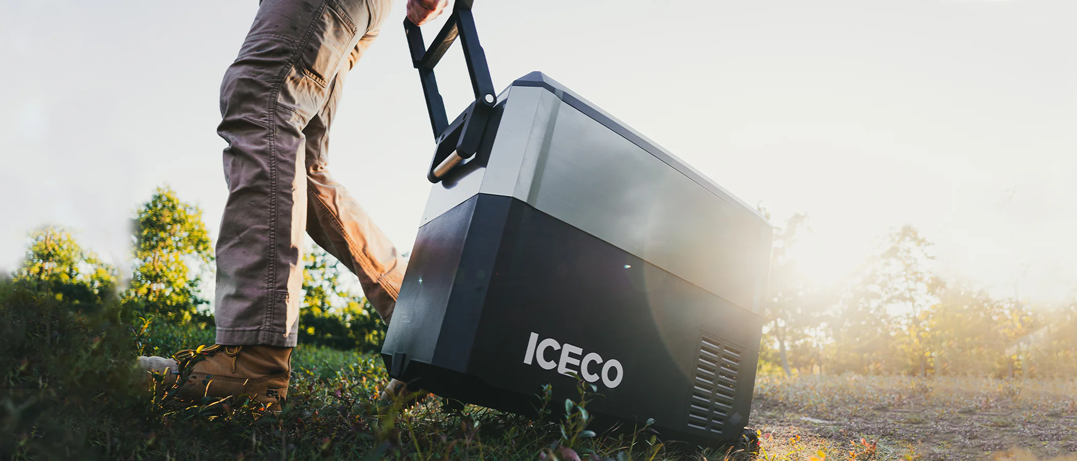 Dual Zone Wheeled Car Fridge With Cover-SILVER | ICECO 30L - Image 14